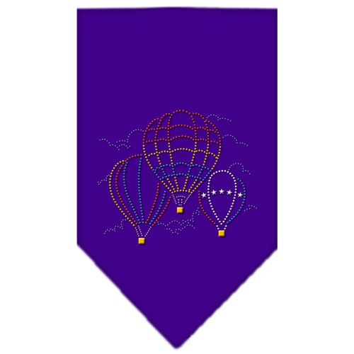 Hot Air Balloons Rhinestone Bandana Purple Large